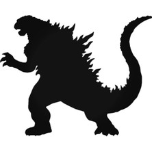 Godzilla Oto Motor Laptop Duvar Folyo Sticker 30X21 cm