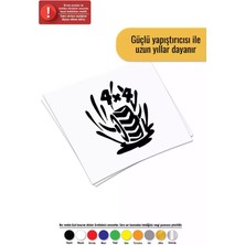 4x4 Çamurlu Tekerlek Sticker Oto Motor Laptop Duvar Folyo Sticker 25 x 32 cm