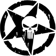 Army Star - Araç, Oto, Laptop, Duvar Uyumlu Sticker 10*10 cm