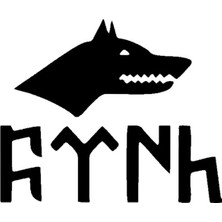 Xpetrana- Börteçine ve Göktürkçe Türk Yazısı Oto Arka Cam Sticker 20 x 20 cm