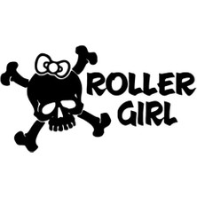 Roller Girl Sticker (Oto-Motor-Laptop-Duvar-Dekor) 10 x 5 cm