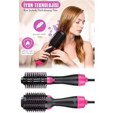 Serenity Haven Elektrikli Hava Üflemeli Saç Düzleştirici ve Fön Tarağı, Şık Siyah Renk Seçeneği