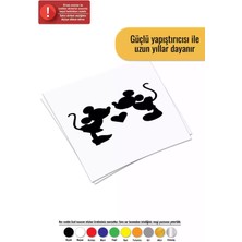 Öpüşen Mickey Minnie Sticker Oto Motor Laptop Duvar Folyo Sticker 50 x 30 cm