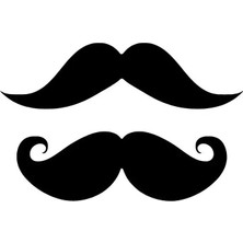 Bıyık Seti Oto Sticker Siyah 30 x 18 cm