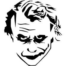 Joker Kafa Sticker Oto Motor Laptop Duvar Folyo Sticker 10X11 cm