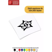 Yıldız Içinde Göz - Araç, Oto, Laptop, Duvar Uyumlu Sticker 50*50 cm