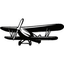 Pervaneli Uçaklar Oto Motor Laptop Duvar Folyo Sticker (Tip 8) 15X6 cm