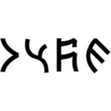 Göktürkçe Göksu Ismi Yazı Sticker Yükseklik 5 cm