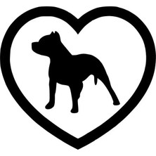 BYR002 Pitbul Aşktır Sticker Oto Motor Laptop Duvar Folyo Sticker 30X27 cm [efsngrck]