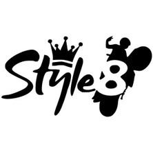 Style 8 Sticker (Oto-Motor-Laptop-Duvar-Dekor) 10 x 5 cm