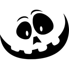 Gülen Balkabağı Sticker (Oto-Motor-Laptop-Duvar-Dekor) 10 x 7 cm