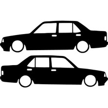 Tofaş Şahin Basık Sticker (Oto-Motor-Laptop-Duvar-Dekor) 20 x 6 cm