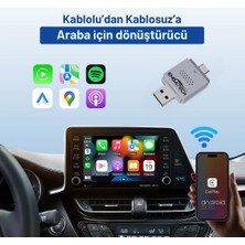 Embatech Araç Içi 2in1 Android ve Apple Cihazlar Için Kablosuz Android Auto ve Carplay Adaptörü (EMT-004)