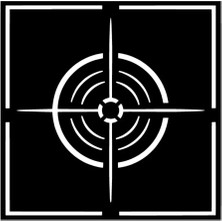 Geometrik Hedef - Araç, Oto, Laptop, Duvar Uyumlu Sticker 20*20 cm