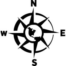 Amerika Pusula Sticker Oto Motor Laptop Duvar Folyo Sticker 15X15 cm