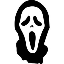 Scream Sticker Oto Motor Laptop Duvar Folyo Sticker 10X18 cm