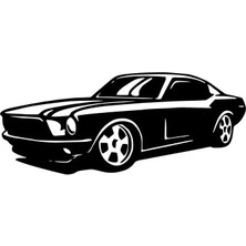 Ford Mustang Sticker Oto Motor Laptop Duvar Folyo Sticker 40 x 12 cm