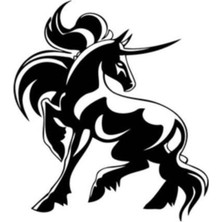 Unicorn Oto Cam Özel Yeni Sticker 40*40 cm