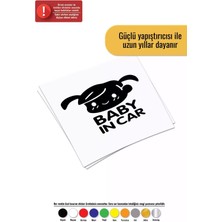 Baby In Car Sticker Oto Motor Laptop Duvar Folyo Sticker 25 x 22 cm