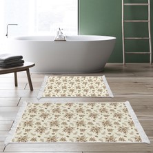 Dekoreko Kaymaz Taban Djt Klozet Takımı Saray Deri Saçaklı Vintage AL5008 Bej