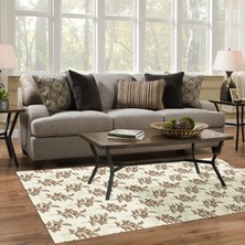 Dekoreko Kaymaz Dijital Mutfak & Salon Halı Toprak Vintage AL5011 Bej