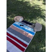 Kadife Tropik Desenli 90X180 cm Outlet Plaj Havlusu Baveno