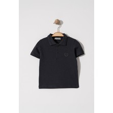 Erkek Çocuk Basic Siyah Polo Yaka Tshirt 10-13 Yaş