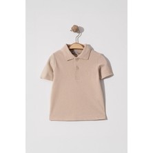 Erkek Çocuk Basic Bej Polo Yaka Tshirt 10-13 Yaş