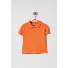 Erkek Çocuk Basic Turuncu Polo Yaka Tshirt 10-13 Yaş