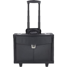 40 cm 2 Tekerlekli Pilotentrolley Laptop Bölmeli Siyah Iş Çantası