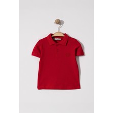Erkek Çocuk Basic Kırmızı Polo Yaka Tshirt 10-13 Yaş