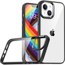 Apple iPhone 14 Plus Kılıf Tknc Flora Kapak-Siyah