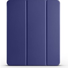 iPad Air 13 2025 M3 Tknc Smart Cover Kalem Bölmeli Standlı 1-1 Kılıf - Lacivert