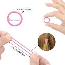 100'LÜ Dayanıklı Elastik Renkli Lastik Toka Seti - Günlük Kullanım Lastikli Saç Lastiği Örgü Tokası