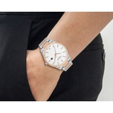 Lee Cooper LC07621.530 Erkek Kol Saati – 44MM Silver-Rose Kasa, Takvimli Şık Tasarım