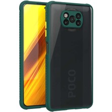 Xiaomi Poco X3 Kılıf ​​tknc Kaff Kapak-Koyu Yeşil