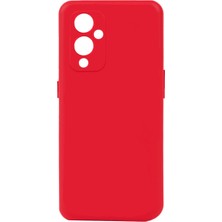 One Plus 9 Kılıf Tknc Biye Silikon-Kırmızı