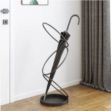 Siyah Şemsiye Tutucu, Şemsiyelik, Şemsiye Askısı, Modern ve Şık Tasarım