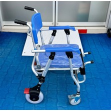 Bemor BME310 Mavi Alüminyum Banyo Tuvalet Tekerlekli Sandalyesi