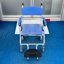 Bemor BME310 Mavi Alüminyum Banyo Tuvalet Tekerlekli Sandalyesi