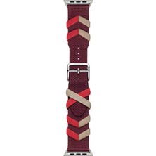 Watch 44MM Uyumlu Tknc - Krd-97 Sarmal Örgü Tasarımlı Kordon-Koyu Siyah