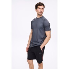 Haşema Active Erkek Gri Spor Tişört 5030