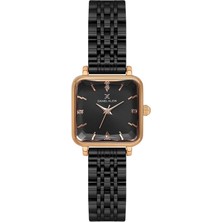 Daniel Klein DKE.6.10930-8 Kare Kadranlı Metal Kordon Metal Kasa 3 Atm Suya Dayanıklı Siyah Renk Kadın Kol Saati