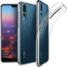 Huawei P20 Pro Kılıf Tknc Süper Silikon Kapak-Renksiz