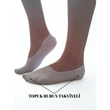 6'lı Bambu Beyaz Kadın Babet ( Silikonlu-Dikişsiz-Takviyeli-Parfümlü) Çorap