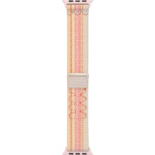 Watch 42MM Uyumlu Krd-91 Hasır Kordon Strap Kayış Tknc - Pembe