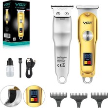 Mini Metal Tıraş Makinesi, Şarjlı, Profesyonel, Gri, V-290