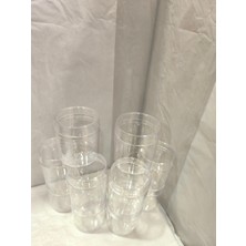 Magnolya Kristal Kap Tatlı Kabı Kasesi Salata Kabı Kasesi Sunum Kabı 300 cc Kullan At Plastik Mika 10 Adet Kap + 10 Adet Kapak