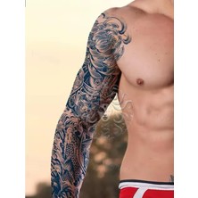 Tattoo GZQB-032 Yarı Kalıcı Kurukafa ve Yılan Desen Kol Dövmesi-Tatto