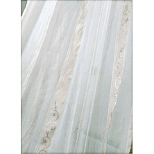 Taç Keten Tül Perde-1/2 Pile (Seyrek Pile)-En: 150 cm